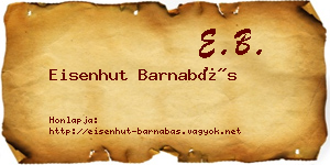 Eisenhut Barnabás névjegykártya