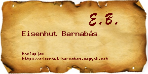 Eisenhut Barnabás névjegykártya